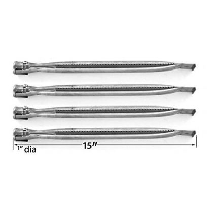 4 Pack Replacement Stainless Steel Burner for Charbroil 640-01303702-3, Kenmore 146.16132110, 146.16133110, 146.162201, 146.16222010 & Nexgrill 720-0697, 720-0744, 85-3225-6, Gas Grill Models
