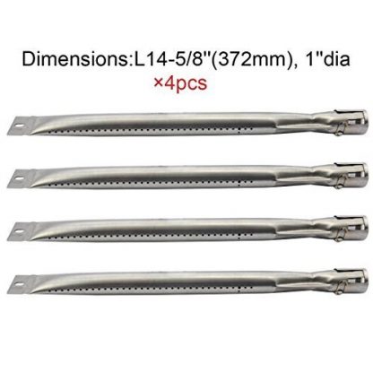 (4-pack) Replacement Straight Stainless Steel Pipe Tube Burner for BBQ Tek, Bond, Brinkmann Part, Grill King Part, Master Cook, Presidents Choice, Lowes Model Grills OEM / ODM