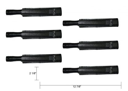 6 Pack - Cast Iron Burner Replacement for Select Brinkmann and Kenmore Gas Grills