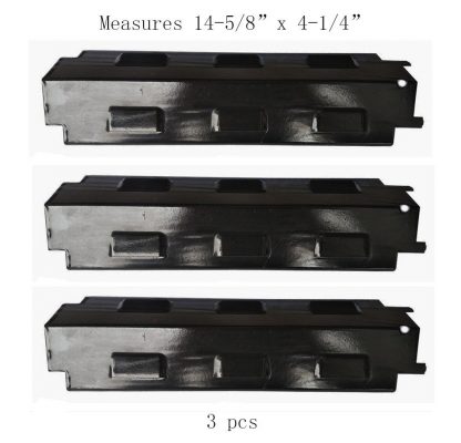 98531(3-pack) Porcelain Steel Heat Plate Replacement for Select Gas Grill Models By Charbroil, Kenmore, Grill King and Others