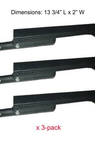 BBQ funland CB4901 (3-pack) Cast-Iron Grill Pipe Burner Replacement for Charbroil, Centro, Front Avenue, Costco Kirkland and others