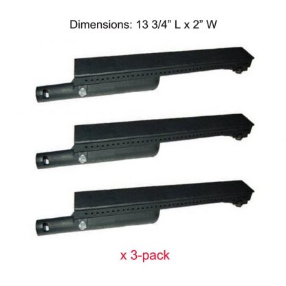 BBQ funland CB4901 (3-pack) Cast-Iron Grill Pipe Burner Replacement for Charbroil, Centro, Front Avenue, Costco Kirkland and others