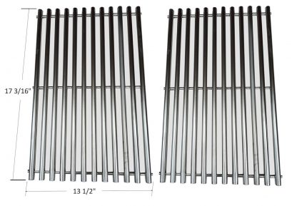 BBQ funland GS9812 NEW Stainless Steel Cooking Grid Replacement for Uniflame, Grill Master, Brinkmann and Nexgrill Gas Grills, Set of 2