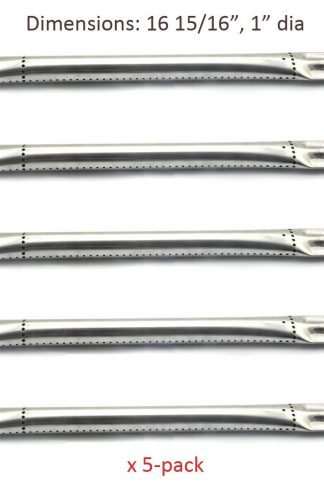 BBQ funland SB5641 (5-pack) Stainless Steel Tube Burner for Char Broil, Charmglow, Costco Kirkland, Grand Isle, Jenn Air, Kenmore Sears, K Mart, Member's Mark, Nexgrill, Perfect Flame By Lowes