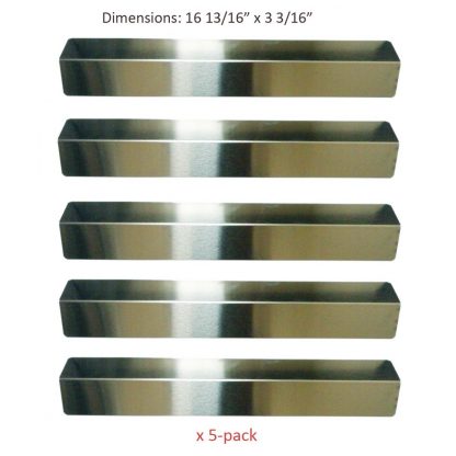 BBQ funland Set of 5 Stainless Steel Heat Plates Replacement for Gas Grill Models Brinkmann 810-1750-S, 810-1751-S, 810-3551-0, 810-3820-S, 810-3821-F, 810-3821-S