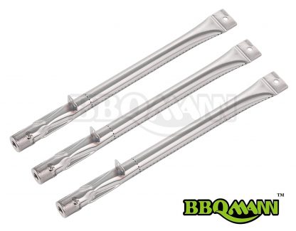 BBQMANN BC411 (3-pack) Stainless Steel Straight Pipe Burner for Lowes BBQ Grillware, Charmglow, North American Outdoors and Perfect Flame Grills