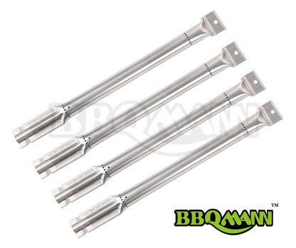 BBQMANN BF591 (4-pack) Universal Stainless Steel Tube Burner Replacement for Charbroil, Charmglow, Sears Kenmore, Centro and Other Grills (15 7/8"x1")