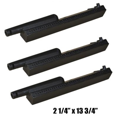 Bar.b.q.s 24901 (3-pack) Cast-Iron Grill Pipe Burner Replacement for Charbroil, Centro, Front Avenue, Costco Kirkland and others