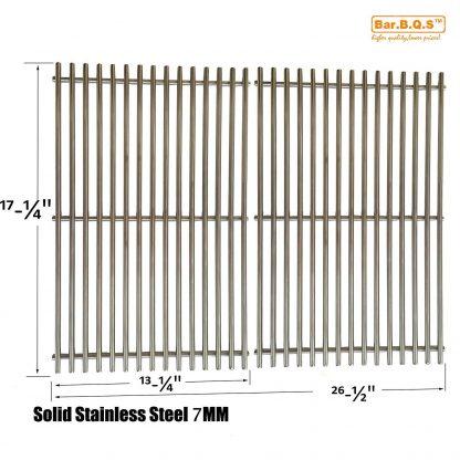 Bar.b.q.s 7MM Rod Replacement Stainless Steel Cooking Grid Replacement For Charbroil 463411512, Kenmore 122.16134110, 720-0773, Master Forge 1010037 and Nexgrill 720-0773 Gas Grill Models, Set of 2