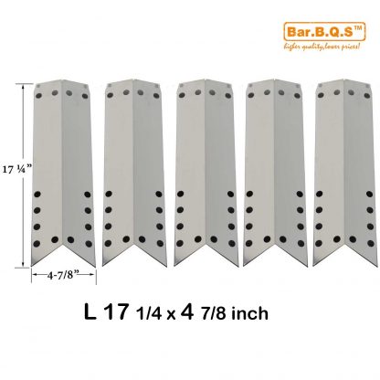 Bar.b.q.s 93051 (5-pack) Stainless Steel Heat Plate, Heat Shield, Heat Tent, Burner Cover, Vaporizor Bar, and Flavorizer Bar Replacement for Select Gas Grill Models by Kenmore, Kmart and Others