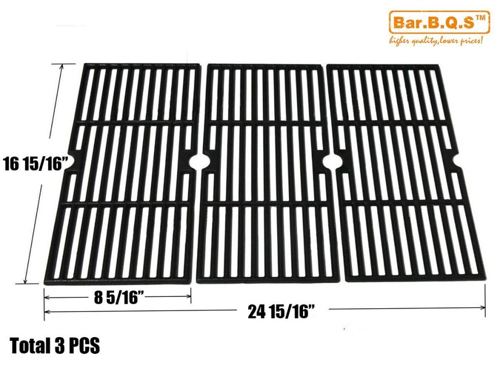 CI66123 Cast Iron Cooking Grid Set Replacement for Select Gas Grill Models by Kenmore, Charbroil