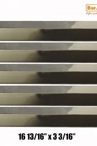 Bar.b.q.s Set of 5 Stainless Steel Heat Plates Replacement for Gas Grill Models Brinkmann 810-1750-S, 810-1751-S, 810-3551-0, 810-3820-S, 810-3821-F, 810-3821-S