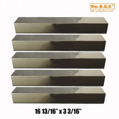 Bar.b.q.s Set of 5 Stainless Steel Heat Plates Replacement for Gas Grill Models Brinkmann 810-1750-S, 810-1751-S, 810-3551-0, 810-3820-S, 810-3821-F, 810-3821-S