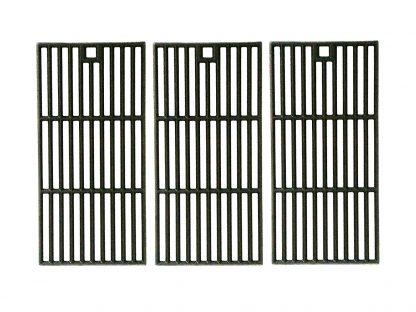 Cast Iron Cooking Grid Replacement for Broil-King, Centro, Charbroil, Kenmore 415.16123801, Coleman, Kirland, and Kmart 640-641215405 Gas Grill Models, Set of 3