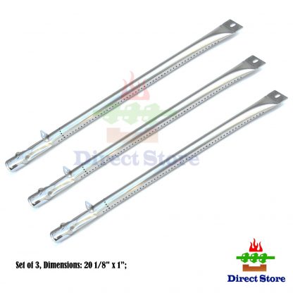 Direct store Parts DA103 (3-pack) Stainless Steel Burner Replacement CharGriller, King Griller Gas Grill