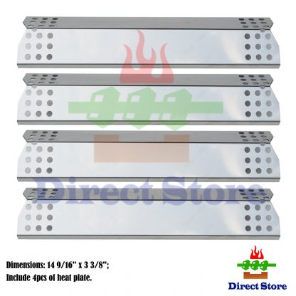 Direct store Parts DP130 (4-pack) Stainless Steel Heat Shield / Heat Plates Replacement Sunbeam, Nexgrill, Grill Master, Charbroil , Kenmore, Kitchen Aid, Members Mark, Uberhaus, Gas Grill Models (4)