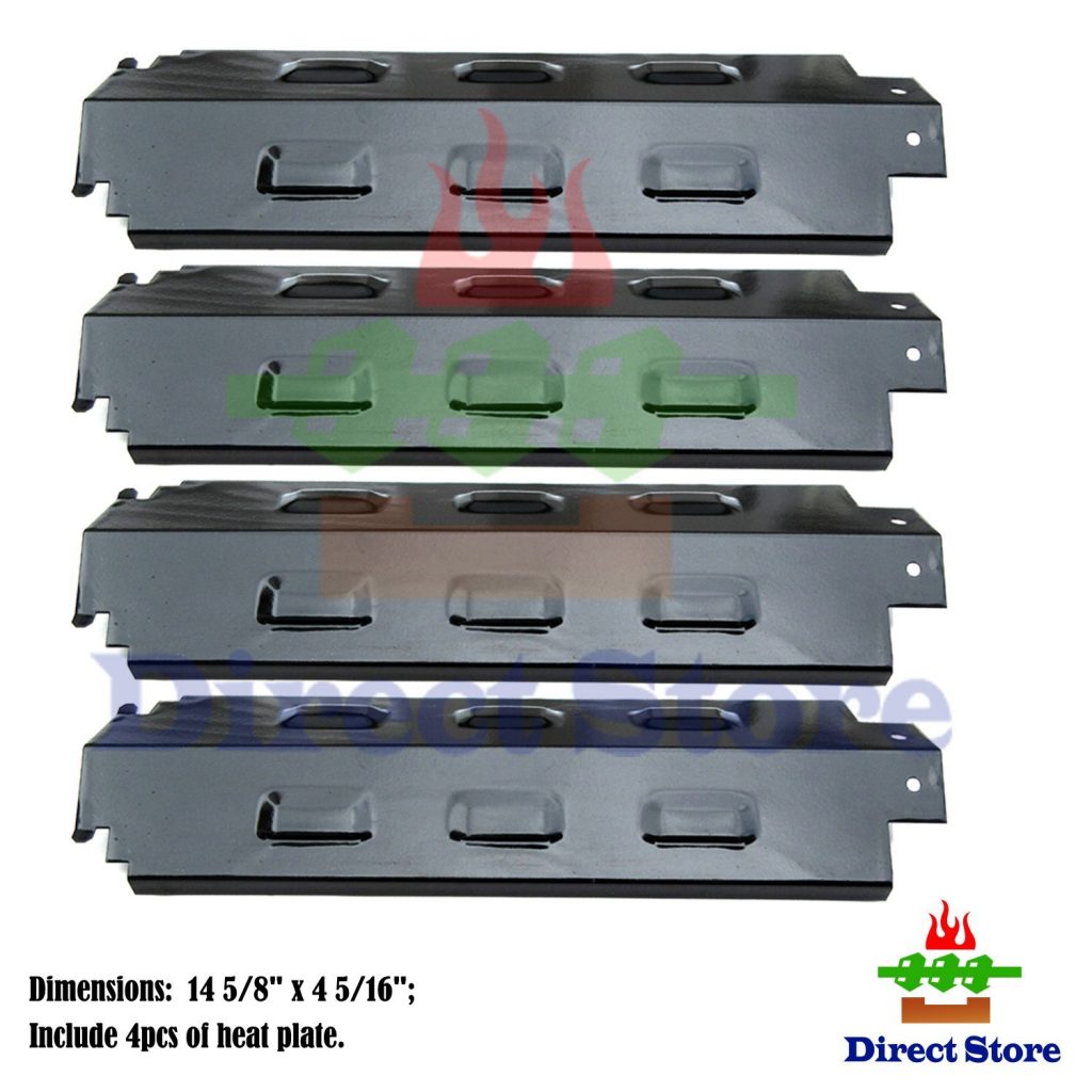 DP133 (4pack) Porcelain Steel Heat Shield / Heat Plates Replacement Charbroil, Kenmore Gas