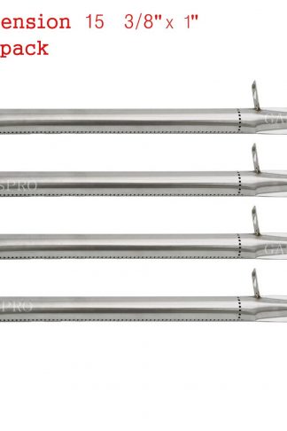 GASPRO GP-B231(4 pack）grill burner Stainless Steel BBQ Gas Grill Replacement Part for BBQ Pro, Kenmore Sears, K Mart Part, Members Mark Part, Lowes Model Grills (15 3/8" x 1")