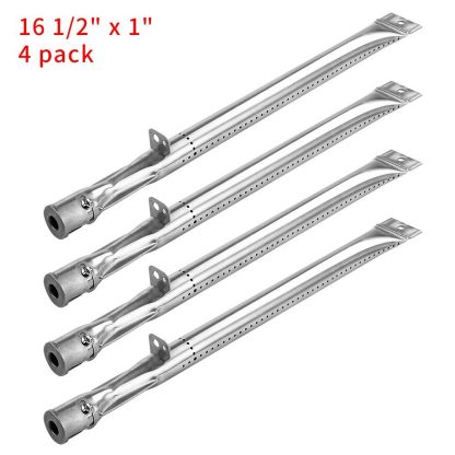 GASPRO GP-B411 Stainless Steel Pipe Tube Burner (4 pack) Replacement for BBQ Grillware and Broilmate, Charmglow, Master Forge, Perfect Flame Lowes, Presidents Choice, Sterling, Lowes Model Grills