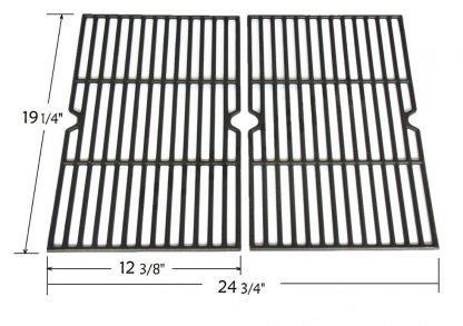 GI2152 Cast Iron Cooking Grid Replacement for Select Gas Grill Models By Grillware, Charmglow, Kenmore, Set of 2