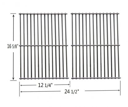 GS2932 Stainless Steel Cooking Grid Replacement for Centro, Charbroil, Front Avenue, Kirkland, Fiesta, Kenmore, Kmart, Master Chef, and Thermos Gas Grill , Set of 2