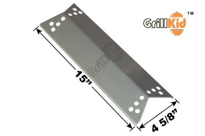 Grillkid HS061 Stainless Steel Heat Plate Replacement for Select Grill Models by Kenmore Sears, Nexgrill, Tera Gear, Charbroil, K-Mart, Compatible with Part# 90681, 04006137A0, 202150009, Set of 1