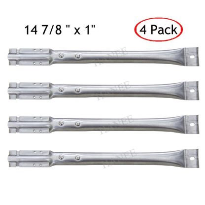 HANEE KB841 BBQ Parts Stainless Steel Pipe Burner, Grill Tube Burner, Gas Barbeque Replacement for Kenmore, Nexgrill, Master Forge, Charbroil, K-Mart, 14 7/8 inch, Set of 4