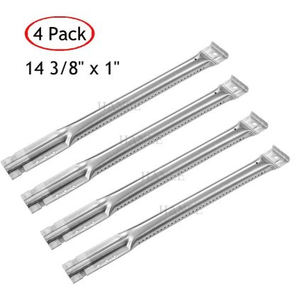 HANEE KB890 Gas Grill Replacement Stainless Steel Tube Burner for Select Models by Charbroil, Kenmore, Master Chef, Members Mark, Nexgrill and Others, 14 3/8 inch, Set of 4
