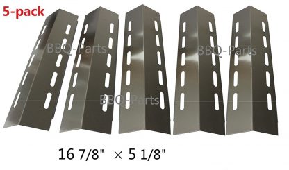 Hongso 30500701 30500097 (5-pack) Stainless Steel Heat Plate Replacement for Select Ducane 5 Burner Gas Grill Models (16 7/8