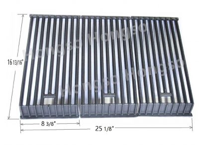 Hongso PCB503 Cast Iron Water Fall Cooking Grid Replacement for Broilmaster D3, G-3 (single post), G-3 (twin post), G-3 EXPL, G-3 EXPN, G-3 TXPL, Thermos 56036T Gas Grill Models, Set of 3