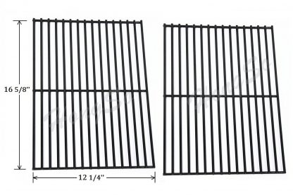 Hongso PCB932 Porcelain Steel Centro, Charbroil, Front Avenue, Fiesta, Kenmore, Kirkland, Kmart, Master Chef, and Thermos Gas Grill Cooking Grid/Cooking Grates Replacement, Sold As A Set of 2