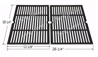 Hongso PCF652 (2-pack) Cast Iron Cooking Grid Replacement for Select Gas Grill Models by Charbroil, Coleman, CG-65P-CI, Set of 2