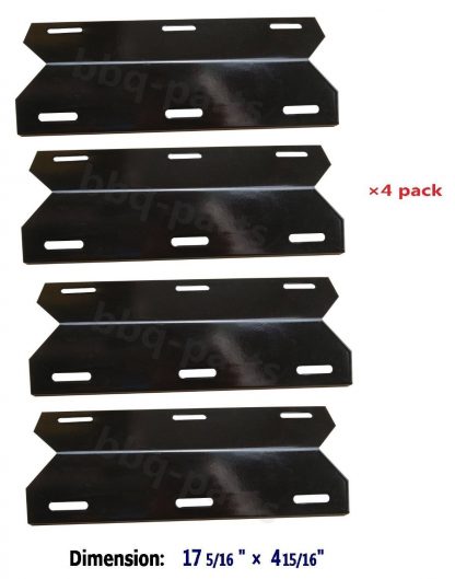 Hongso PPC041 (4-pack) Porcelain Steel Heat Plate, Heat Shield, Heat Tent, Burner Cover Replacement for Charmglow Permasteel, Sams, Members Mark 720-0584A, Perfect Flame and others, NGCHP3 (17 5/16