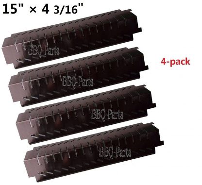 Hongso PPD011 (4-Pack) Barbecue Replacement Gas Grill Porcelain Steel Heat Plate, Heat Shield, Heat Tent, Burner Cover, and Flavorizer Bar for Centro, Charbroil, Costco, Thermos, Lowes Model Grills