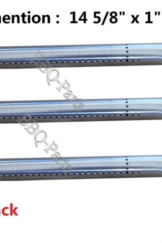 Hongso SBD251 (3pack) BBQ Replacement Straight Stainless Steel Pipe Tube Burner for BBQ Tek, Bond, Brinkmann Part, Grill King Part, Master Cook, Presidents Choice, Lowes Model Grill(14 5/8"1")
