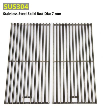 Hongso SC1702 (2-pack) BBQ Solid Stainless Steel Wire Cooking Grid, Cooking Grate Replacement for 2 burner Char-Broil 463645015, 466645015, 466645115 and Others.