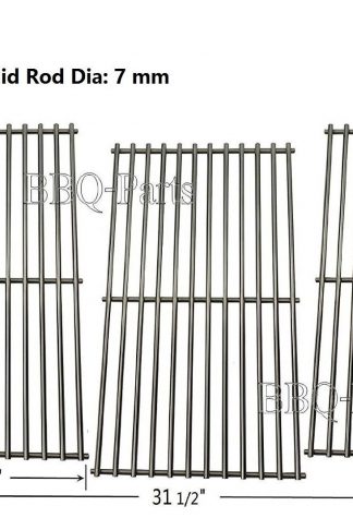 Hongso SCD453 BBQ Barbecue Replacement Stainless Steel Cooking Grill Grid Grate for Master Centro, Charbroil, Sams Club, Members Mark, Jenn-Air, and Other Model Grills, Set of 3