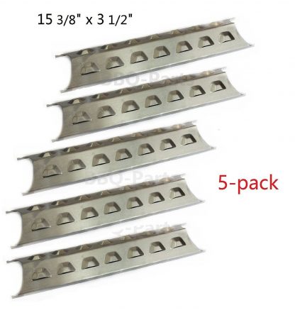 Hongso SPE181 (5-pack) Stainless Steel Heat Plate, Heat Shield, Heat Tent, Burner Cover, Vaporizor Bar, and Flavorizer Bar Replacement for Select Gas Grill Models by Brinkmann, Charmglow and Others (15 3/8