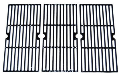 Matte Cast Iron Cooking Grid Replacement for Select Gas Grill Models by Centro, Charbroil and Others, Set of 3