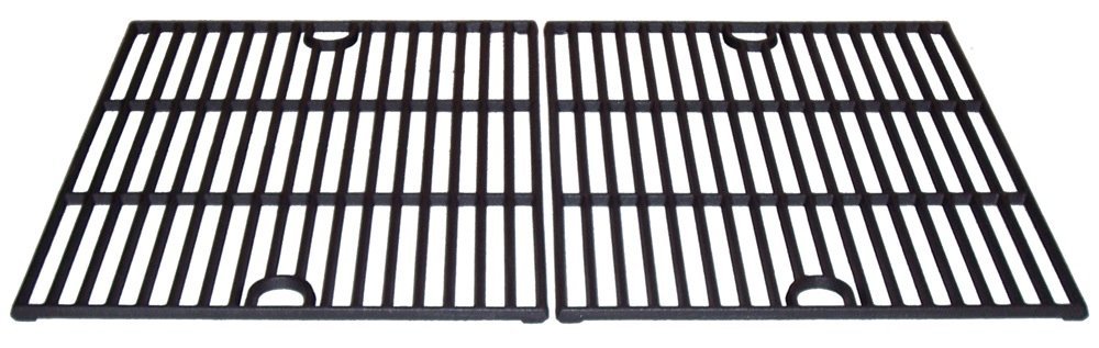 Music City Metals 61192 Matte Cast Iron Cooking Grid Replacement for Select Gas Grill Models by Kenmore, Kmart and Others, Set of 2