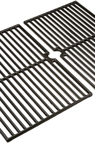 Music City Metals 63412 Gloss Cast Iron Cooking Grid Set Replacement for Gas Grill Models BBQ Tek SSS3416TB and Presidents Choice SSS3416TCS