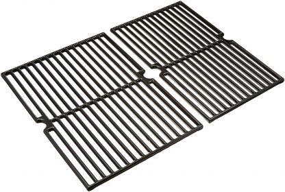 Music City Metals 63412 Gloss Cast Iron Cooking Grid Set Replacement for Gas Grill Models BBQ Tek SSS3416TB and Presidents Choice SSS3416TCS