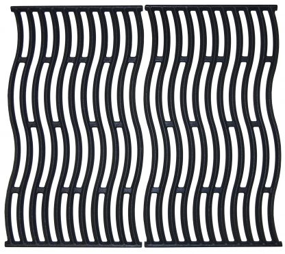 Music City Metals 67682 Matte Cast Iron Cooking Grid Replacement for Napoleon Gas Grill Models (Set of 2)