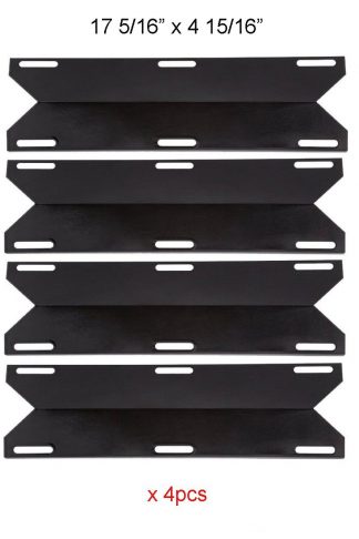 PH3041 (4-pack) Porcelain Steel Gas Grill Heat Plate, Heat Shield, Heat Tent, Burner Cover for Permasteel, Kirkland, Charmglow, Nexgrill Model Grills and Others
