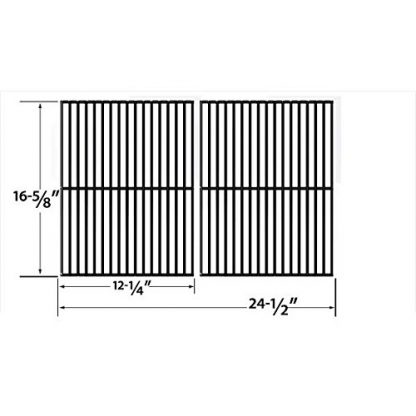 PORCELAIN STEEL COOKING GRID FOR CENTRO, CHARBROIL, FRONT AVENUE, FIESTA, KENMORE, KIRKLAND, KMART, MASTER CHEF, AND THERMOS GAS GRILL MODELS (SOLD AS A SET OF 2)