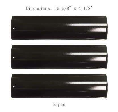 PP5601 (3-pack) Porcelain Steel Heat Plate/Shield Replacement for Select Kenmore 148.16656010 and Master Forge P3018, SH3118B Gas Grill Models