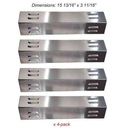 SH1551(4-pack) Stainless Steel Heat Plate Replacement for Backyard Grill and Dyna-Glow Gas Grill Models