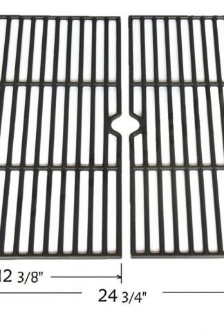 Set of 2 Cast Iron Cooking Grid Replacement for Select Gas Grill Models By Grillware, Charmglow, Kenmore