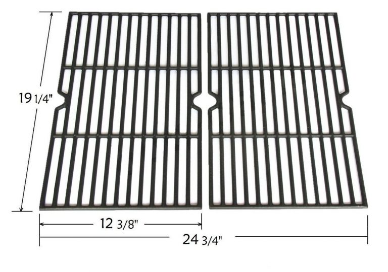 Set of 2 Cast Iron Cooking Grid Replacement for Select Gas Grill Models By Grillware, Charmglow