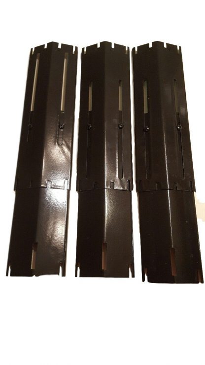 Set of 3 Heavy Duty BBQ Gas Grill Porcelain Steel Heat Plates for Kenmore Gas Grills , extend from 12 inches to 20 inches, 4 inch wide